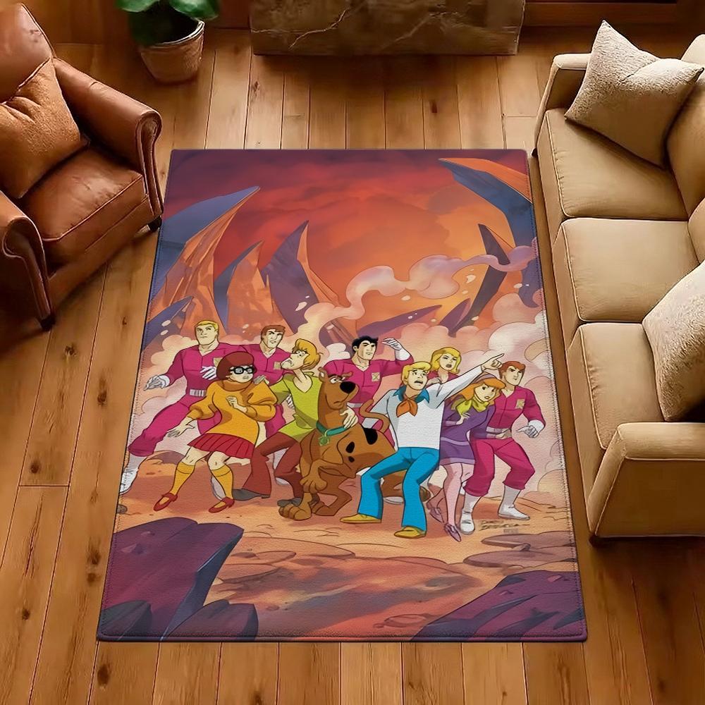 Scoobydoo Gang Together Theme Rug Soundproof Noisereducing Carpet For Living Room Bedroom Office Home Decor Birthday Gift