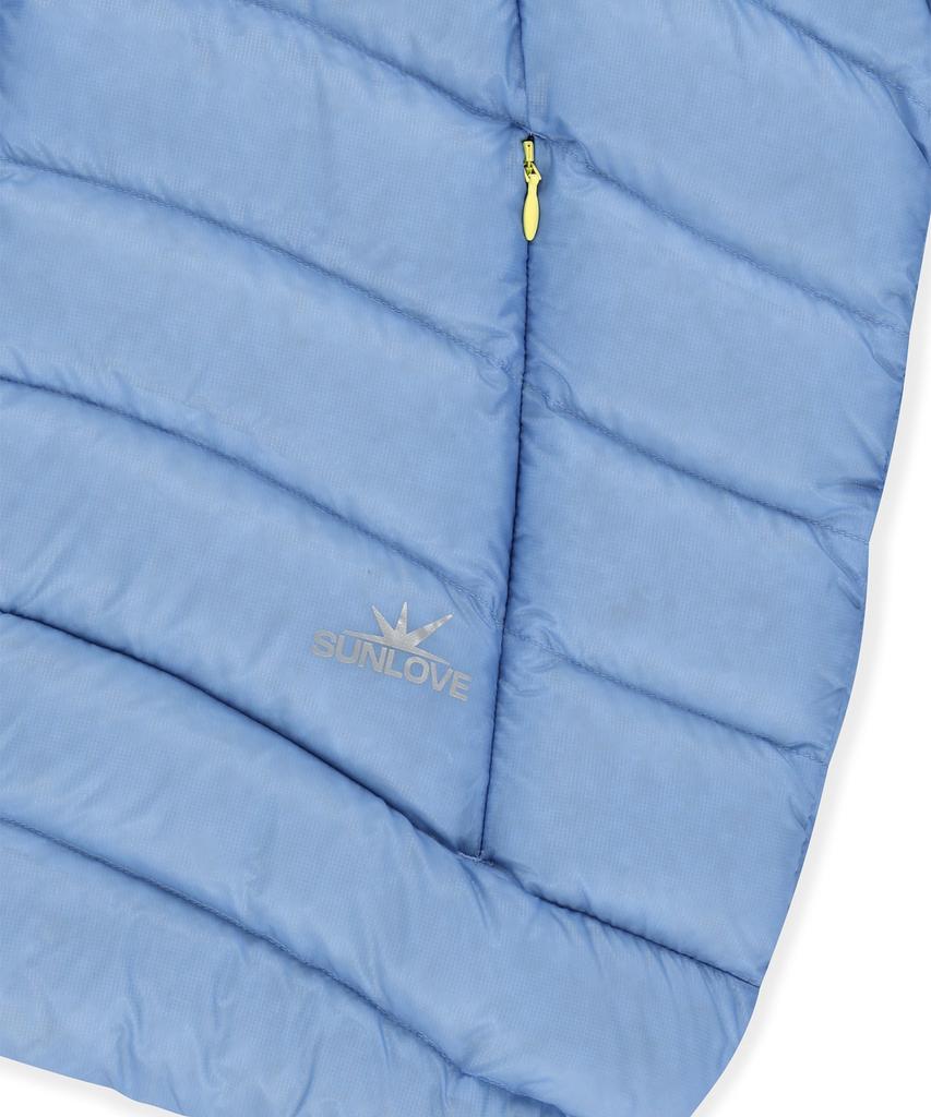 Sunlovetour Hooded Fly Light Down Jacket Light Blue