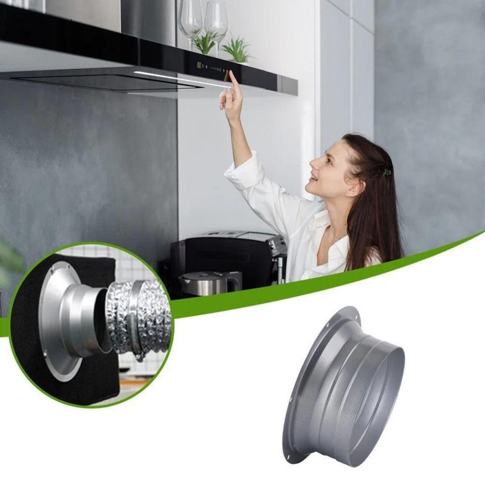 75-300mm Exhaust Duct Connector Flange Metal Pipe Air Vent Connector  Kitchen