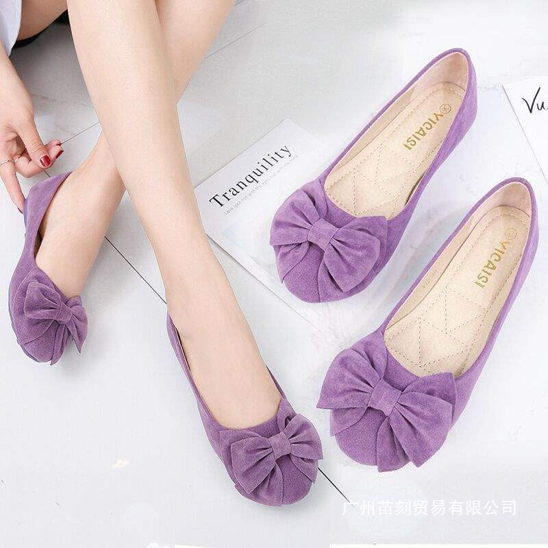 Doudou shoes ladyshoes spring and autumn shallow mouth large size maternity shoes soft sole work shoes flat sole single shoes