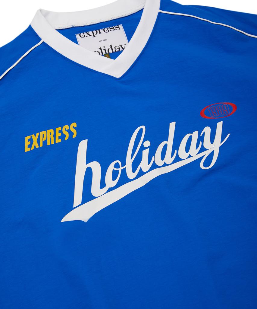 EXPRESSHOLIDAY Authentic Nylon Half T-Shirt_Blue (Type B)