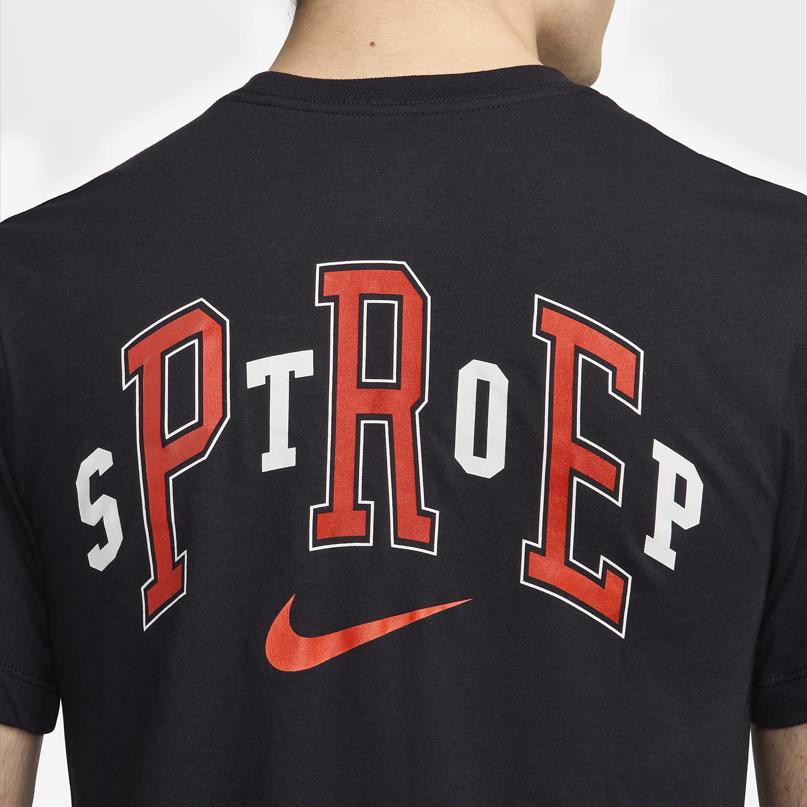 Nike T Shirts Men's Black Crew Neck Moderate Straight Fit FV8393-010