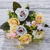 1 Bouquet 5 Branches European Style Artificial Royal Rose Home Room Decor Flowers