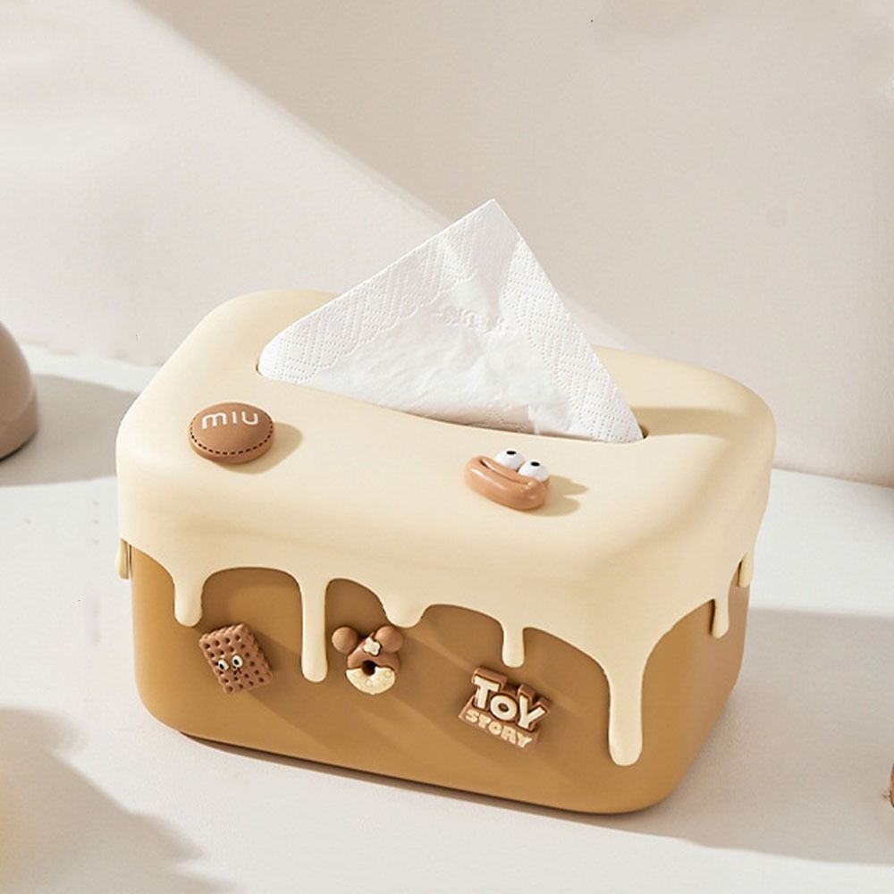 Cream Style Paper Towel Holder Plastic Napkin Storage Case Nordic Paper Towel Dispenser  Household