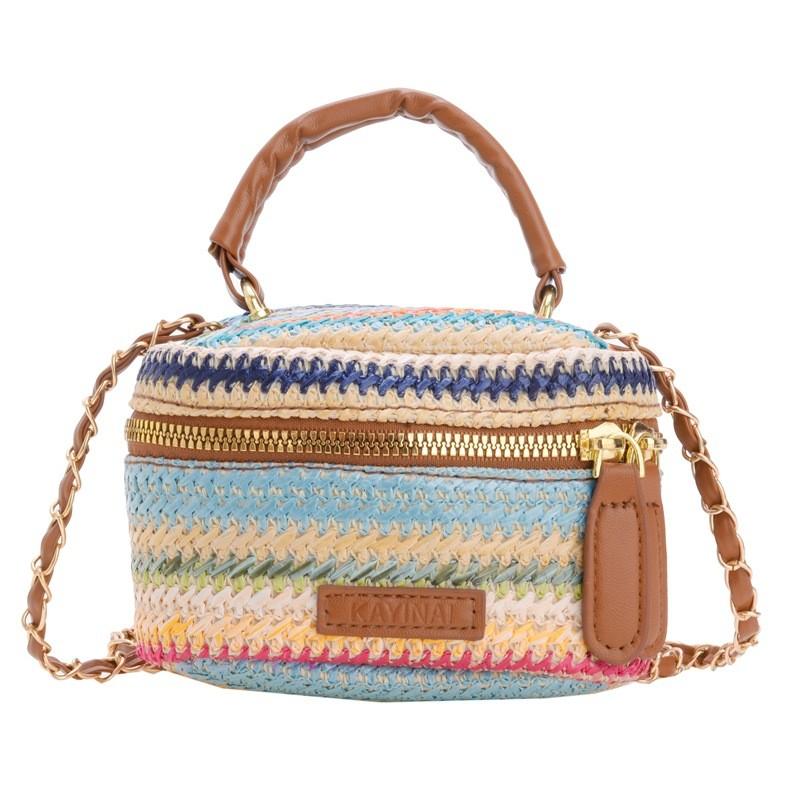 Childrens Woven Bucket Bag With Breathable Fabric For Kindergarten Girls