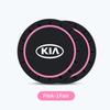 BXZE2 For KIA 2Pcs Car Coaster Water Cup Bottle Holder Mat Anti-slip Pad Rio K5 K2 Sportage Ceed Sorento Picanto Stinger Soul