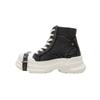 Versatile casual high-top Martin shoes women's thick-soled heightening early autumn new straps denim canvas shoes