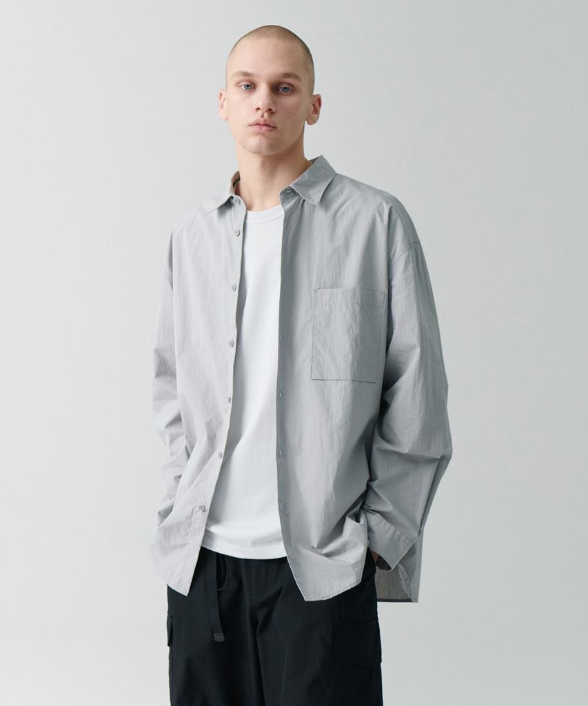 MUSINSA STANDARD [City Leisure] Cn Oversized Shirt [Light Grey]