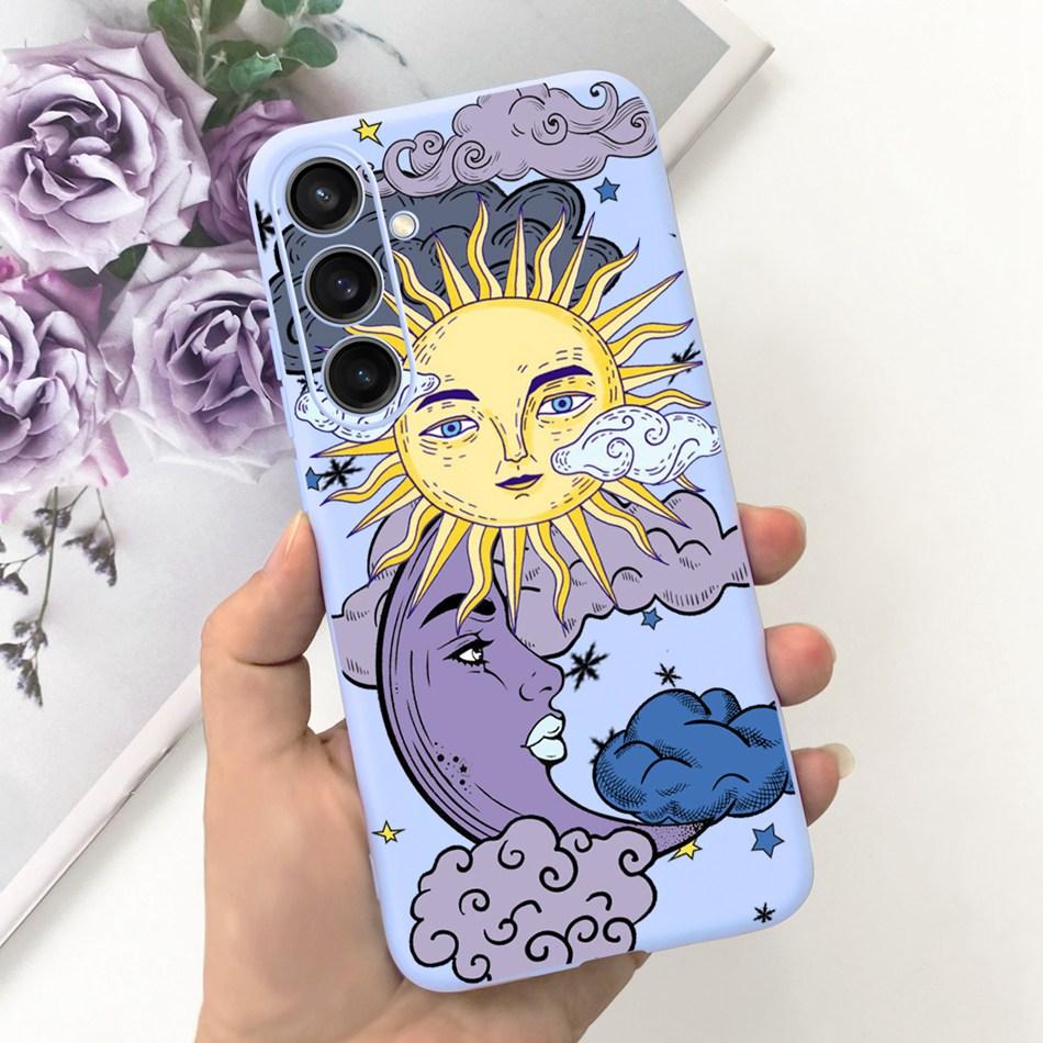 For Samsung Galaxy S23 FE Fashion Sunflower Butterfly Painted Case For Samsung S23FE 5G S 23fe SM-S711B Soft Silicon Jelly Cases