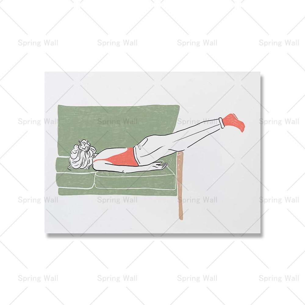 

Простой плакат на скандинавскую тему «Не сегодня», красочный висит там, печать на холсте, картина, настенная картина, искусство, спальня, гостиная, домашний декор 21x30cm No Framed