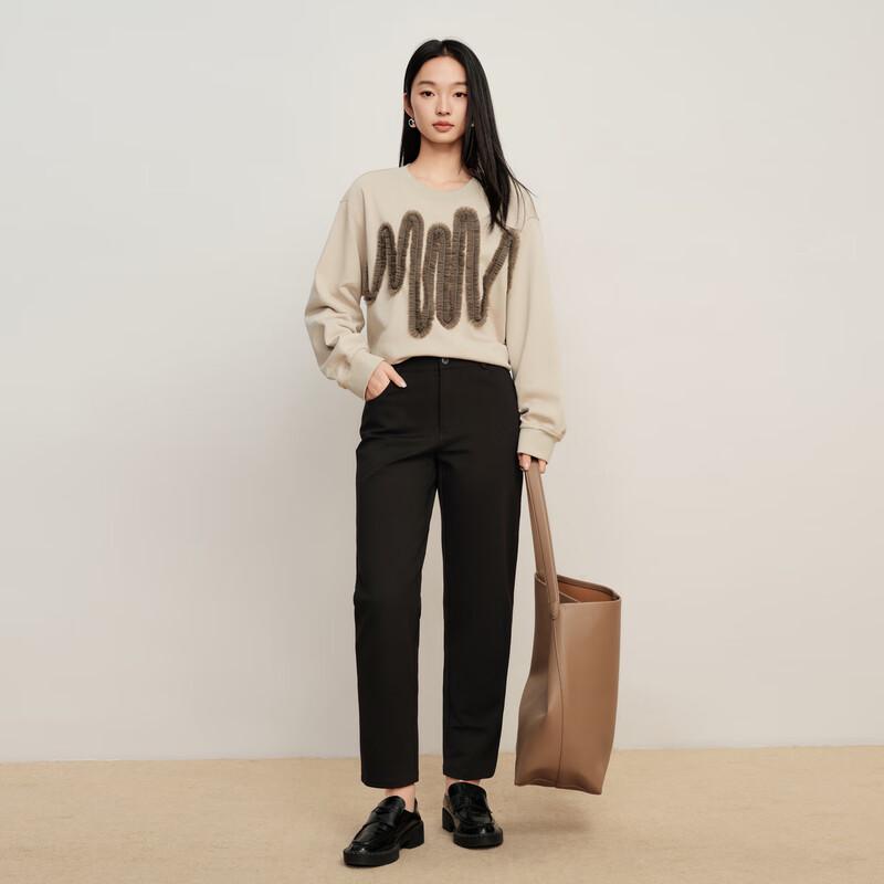 Elva' Island Women's Basic Versatile Long Straight-Leg Casual Pants