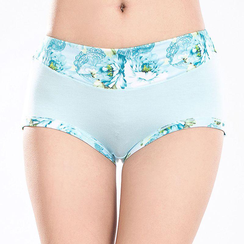 Women Sexy Underwear Modal Panties Floral Underpant Elegant Boyshort Briefs For Comfort