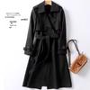 Women's Petite Double-Breasted Trench Coat: 2025 Spring Korean & British Style Commuter Jacket