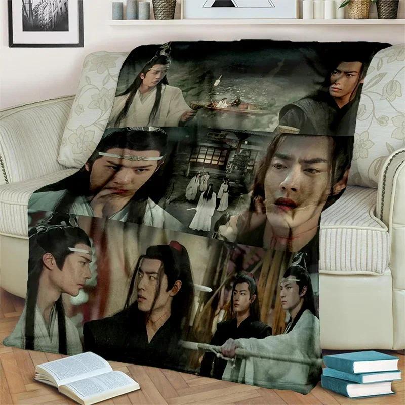 Drama The Untamed xiao zhan wang yi bo Weiche Überwurfdecke, Überwurfdecke, weiche Cartoon-bedruckte Tagesdecke, Tagesdecke, Sofa-Geschenk