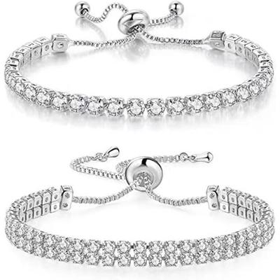 Zirconia Tennis Bracelet for Women Fashionable Dazzling Various Shape Crystal Chain On Hand Trend Sexy Party Accessories Jewelry