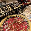 Vintage Silbernadel Diamantbesetzte Ovale Ohrstecker - Leichter Luxus High-End Schmuck