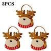 1-10PCS Christmas Felt Candy Bags Cartoon Apple Pouch Santa Sack Kids Gift Packaging Bag Xmas Tree Holiday Decoration