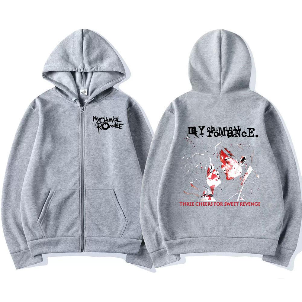 Rockband My Chemical Romance Mcr Dead Reißverschluss-Kapuzenpullover Black Parade Punk Emo Reißverschluss-Sweatshirt Herrenmode Vintage Hip Hop Hoodies