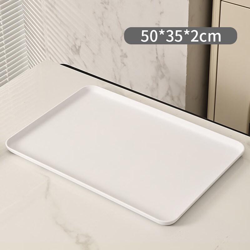 Japanese Style Pure White Straw Serving Tray Set