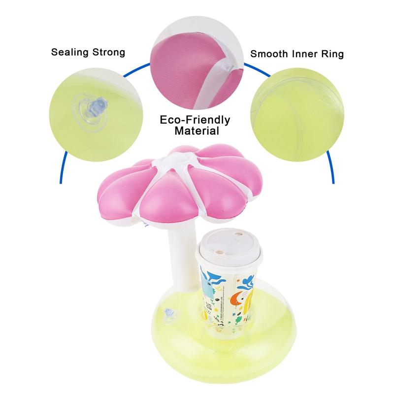 Nafukovací podnosy na houby Jumbo držák poháru na plážové pozadí Párty ozdoby na havajskou párty