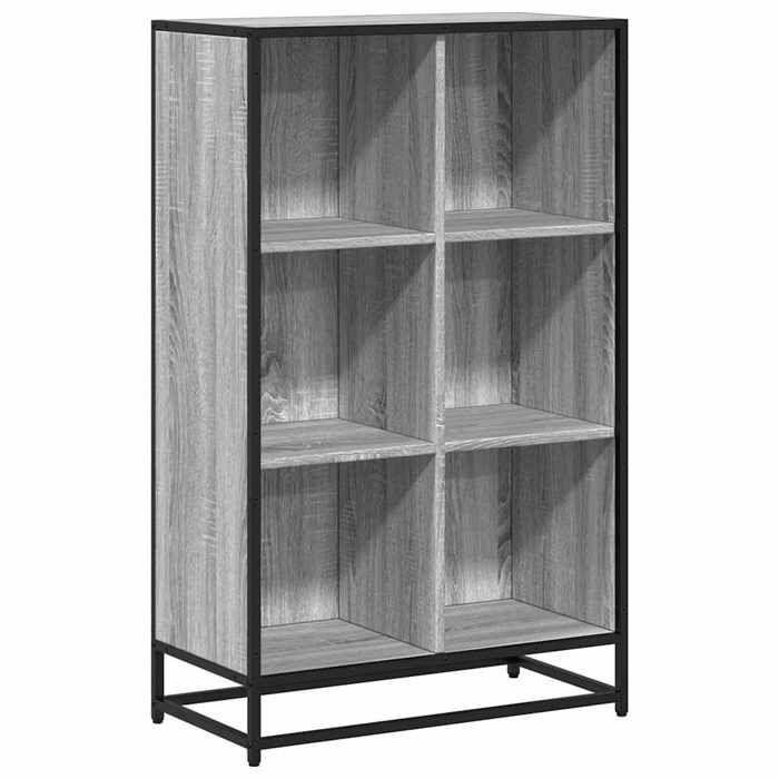 VidaXL Bookcase Sonoma Grey 65.5x33x107.5 Cm Engineered Wood, Bookcase, Room Divider, Divider, Cabinet 849162