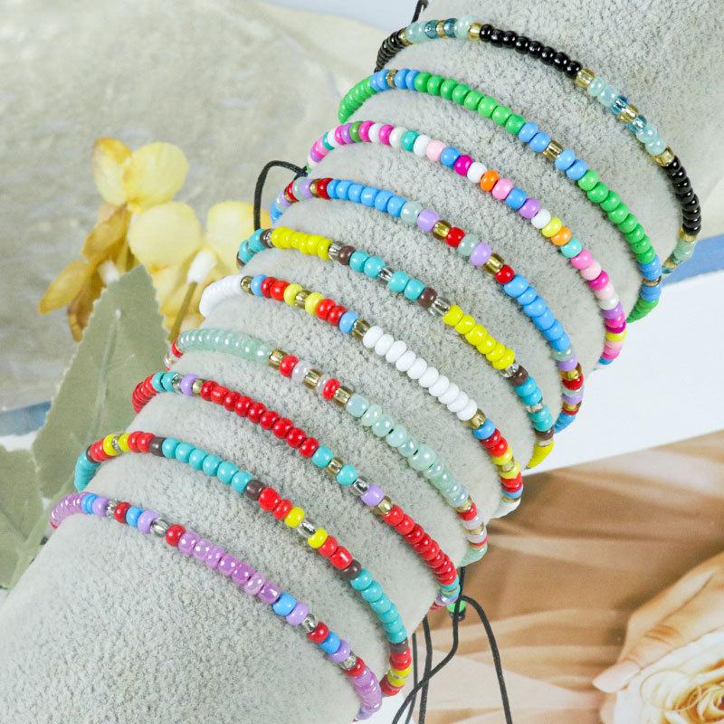 WTEMPO 10pcs Colorful Mini Beads Bracelets Set Summer Beach Surfing Bracelets Four Season Party Decorative Bracelet Gifts
