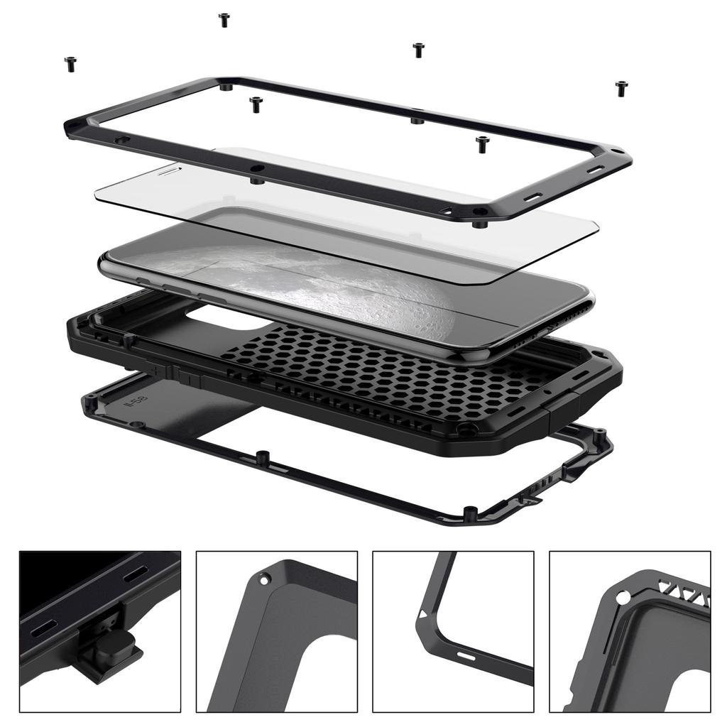 Custodia anticaduta in silicone a copertura totale per telefoni cellulari Apple 14, compatibile con iPhone 13 Pro/12 Pro Max/iPhone 15 Pro Max.
