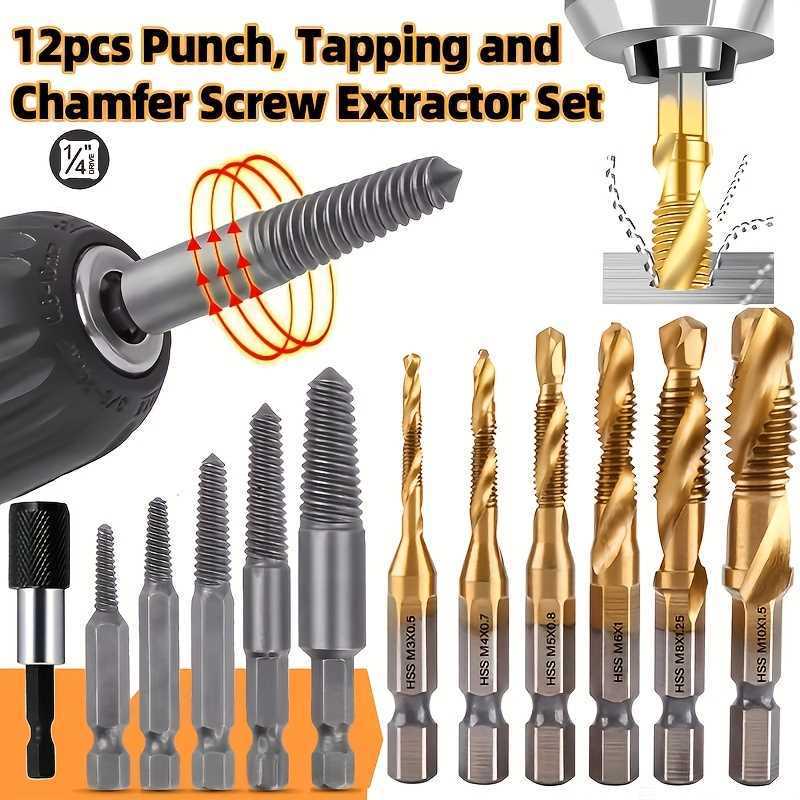 Serrated Step Drill & Tap Set - Inch/Metric Sizes