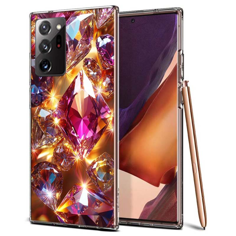Shining and Dazzling Diamond Gemstones Phone Case for Samsung A55 A35 A25 A15 A07 A05S A16 A17 A26 A36 A37 A56 A57 Galaxy Note 2