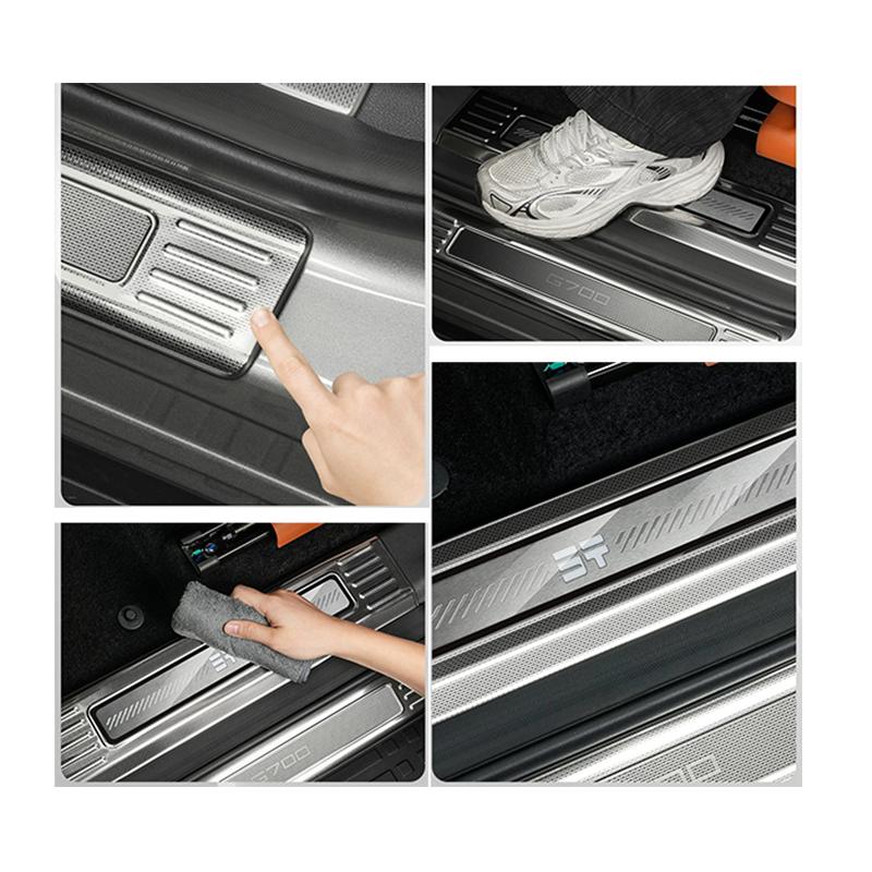 For Chery Jetour G700 2026-2027 Stainless Steel Welcome Step Guard Strip Door Sill Plate Automobile Modification Supplies