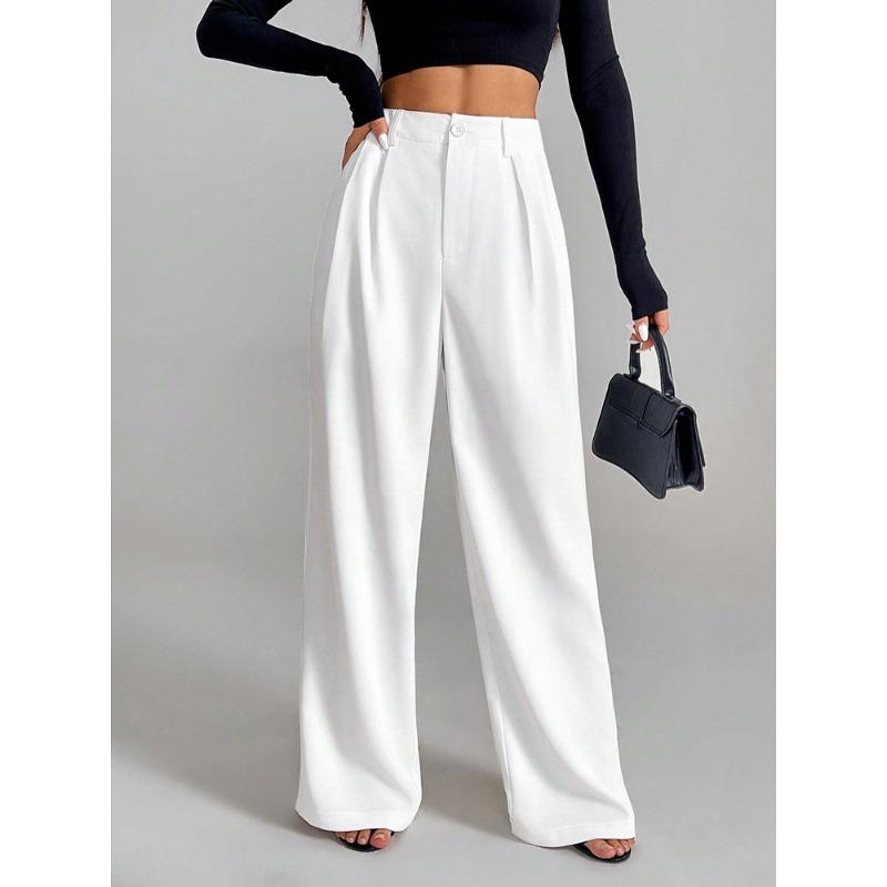 Ladies Drape High Waist Wide Legs Versatile Casual Loose Trousers