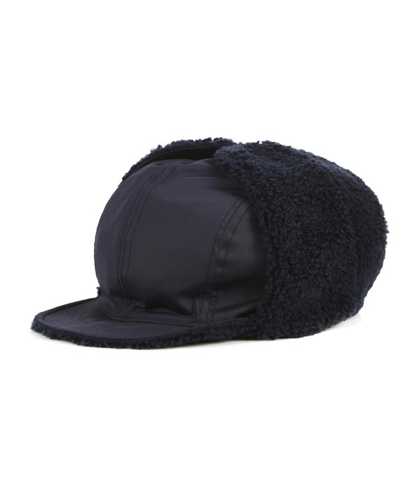 Bajal Studded Logo Oversized Trooper Hat Navy