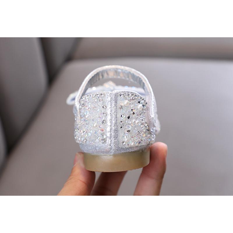 Autumn new style ladylike baby girl girls' princess rhinestone flat shoes, leather shoes, dance performance shoes