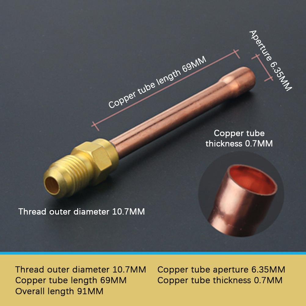 1 stk Klimaanlegg Kobberrør Med Smidd Messing Sae 1/4 3/8 5/8 1/2 3/4 Gjenget Koblingsfittingsadapter -20 Til 120℃