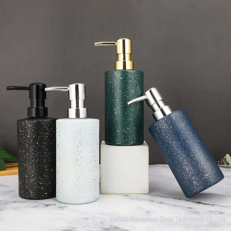 Nordic Style Glass Lotion & Soap Bottle for Home, Hand Sanitizer, and Hotel Shower Gel