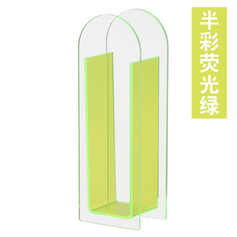Modern Vase Transparent Colorful Creative Geometric Vase for Flowers Centerpiece Small Fish Tank Home Office Table Decor