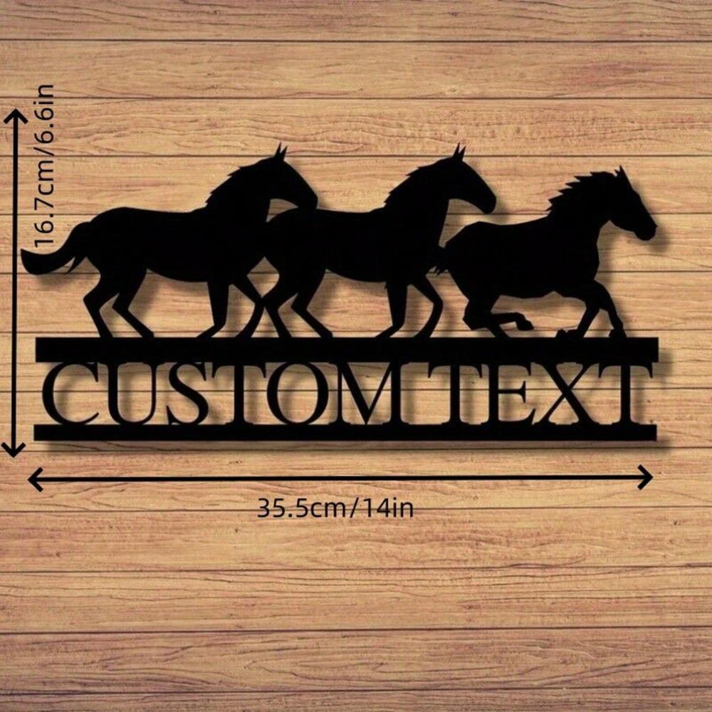Custom Metal Horse Sign Ranch Decor Unique Barn Gift