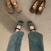 Retro late evening wind versatile Mary Jane shoes 2025 autumn new square head Korean version flat-bottomed small fragrant wind shallow mouth sin