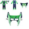 Kostým Wild Kratts Síla zvířete pro děti se zelenou námořnickou kombinézou a maskou