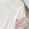 Women's Single-Breasted Knit Short-Sleeve Top