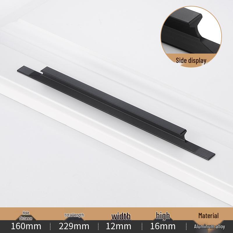Moderne gold-schwarze Aluminiumlegierung Schrankgriff für Küche, Schublade, Kleiderschrank