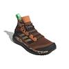 Adidas Terrex Free Hiker Fabric Non-Slip Mid-Top Hiking Shoes Men Hiking Shoes Brown Black FV6789