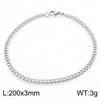 Jewelry Side Flat Chain Stainless Steel Chain, Simple Titanium Steel Men's Trend Hip-hop Bracelet Accessories