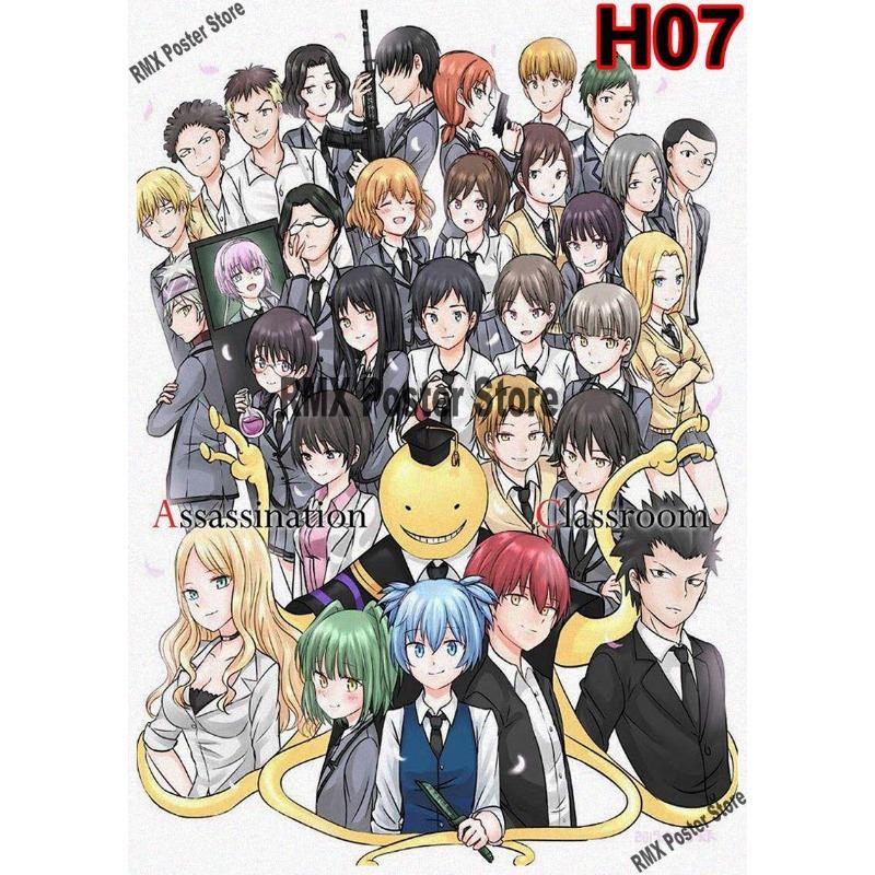 Classic Assassination Classroom Anime Poster White Coated Paper Art Printed Retro Posters Home Room Bar Decor Wall Stickers