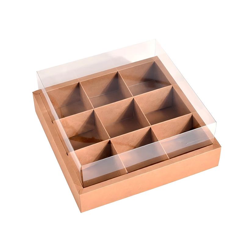 Disposable Kraft Paper 9-Compartment Food Containers