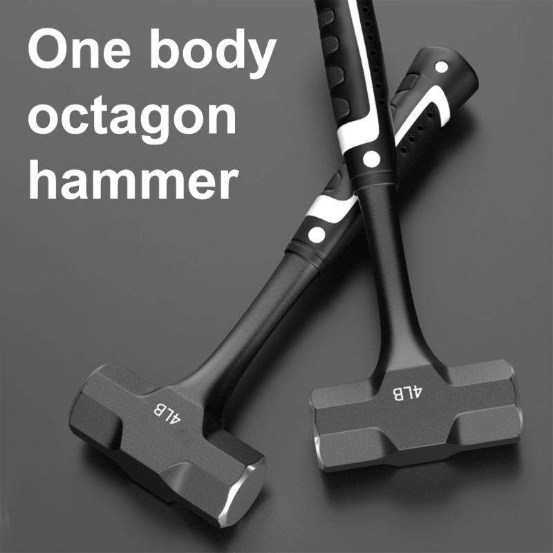Octagonal Hammer Solid Hammer Wall Smashing Tool Heavy Construction Site Multifunctional Shock Absorbing Hammer Tool