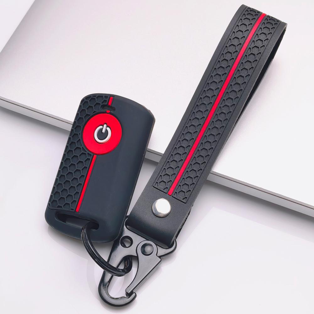 Key Fob Cover for YAMAHA XMax 125 250 400 Aerox with Keychain Anti-Scratch Surface Shockproof Structure Soft Grip Texture Easy Install Design