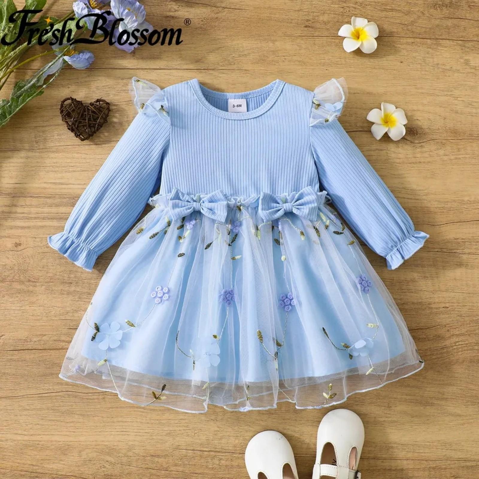 

Fashion Children s Clothing Meshl Long Sleeve Dress Children s Skirt 6M