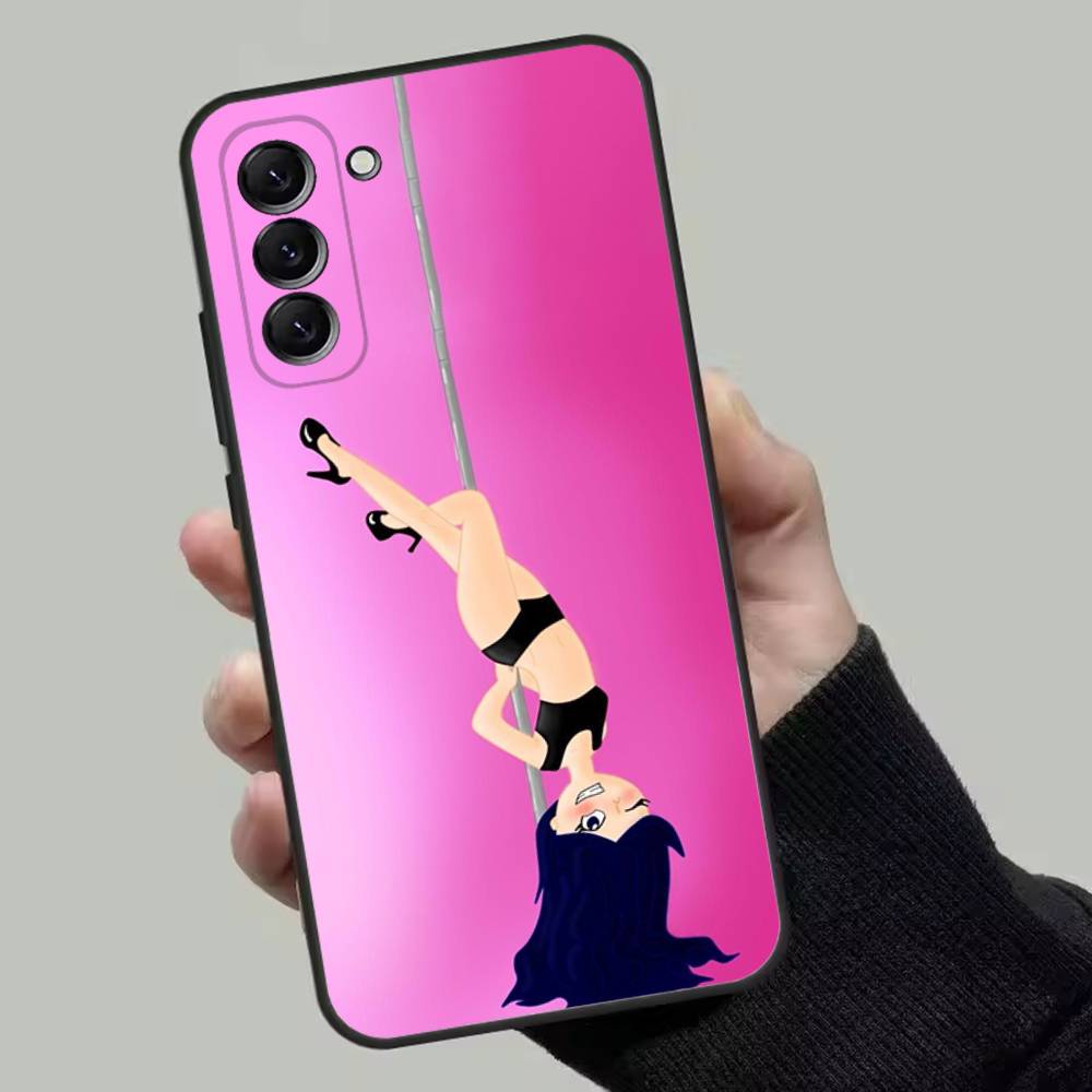 Pole Dance Dancing Fitness Phone Case For Samsung Galaxy A13,A21s,A22,A31,A32,A52,A53,A71,A80,Soft Black Shell