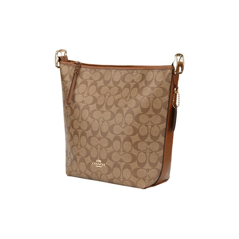 Coach 23 New Fashion Zipper Closure Leather Shoulder Bag Women Shoulder Bag Khaki Multicolor C2819-IMS5U